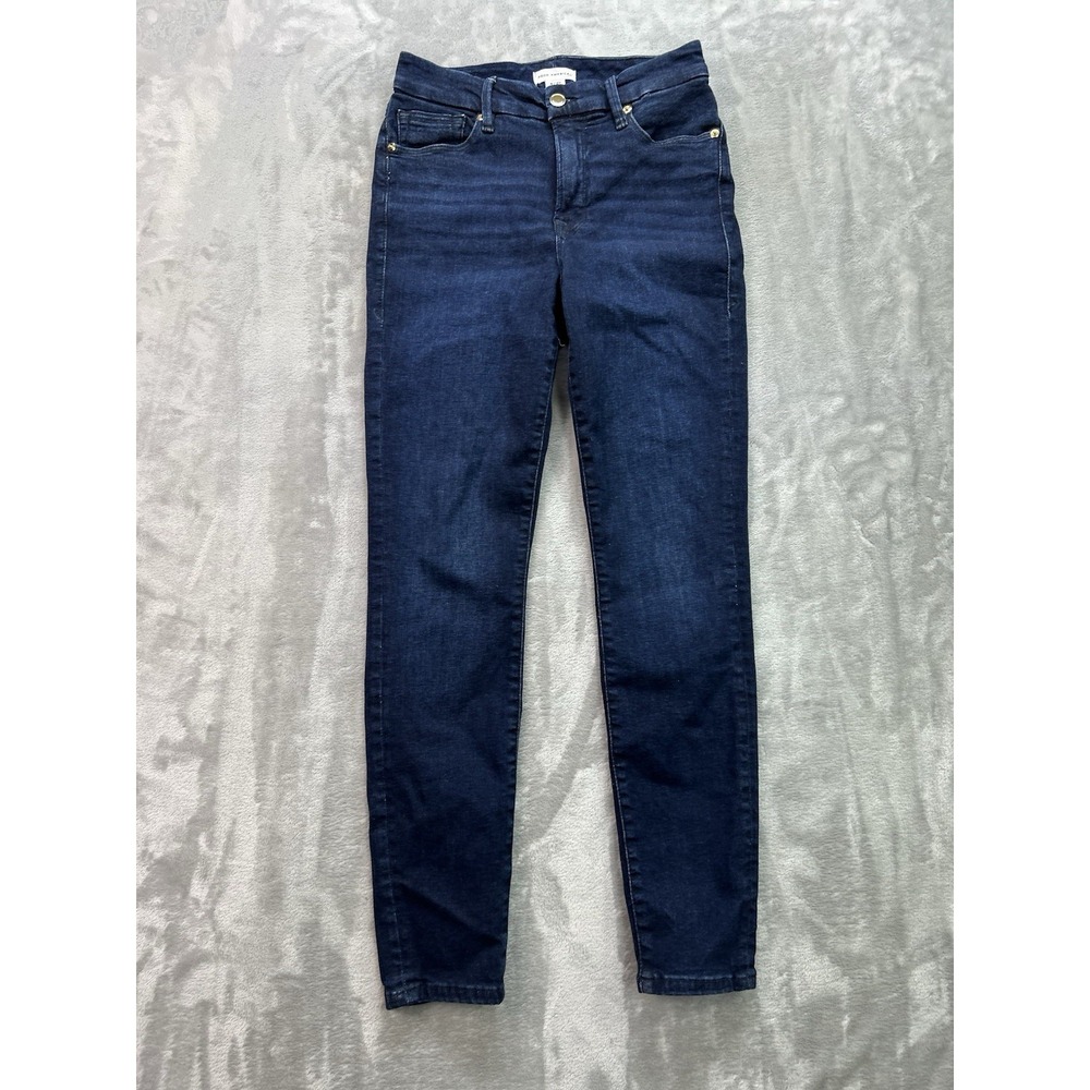 Good American Good Legs Mid Rise Skinny Jeans Womens 4 Dark Wash Blue GL873CET